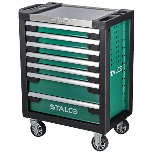 Szafka narzędziowa 7 szuflad blat nierdzewny z wyposażeniem 169elem STALCO S026399169.png