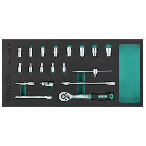 Zestaw kluczy nasadowych 1 4  4-14mm, STALCO S026390014.png