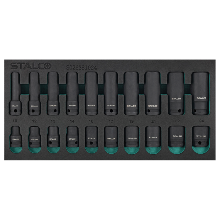 Zestaw nasadek udarowych 12, 10-24mm, CrMo, 20elem STALCO S026381024.png