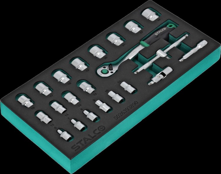 Zestaw kluczy nasadowych 38 6-24mm 22elem 90T CrV wkład EVA 1.jpg