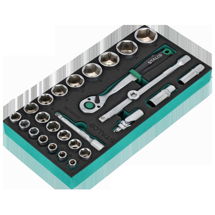 Zestaw kluczy nasadowych 12 8-36mm 27elem 90T CrV wkład EVA 3.jpg