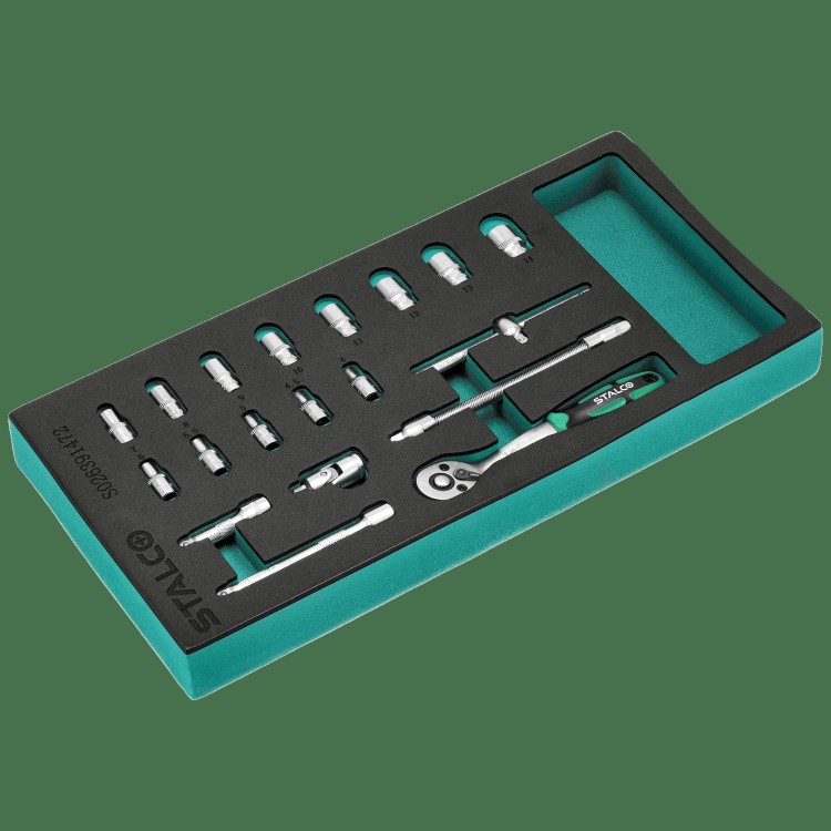 Zestaw kluczy nasadowych 14 4-14mm 19elem 72T CrV wkład EVA 1.jpg