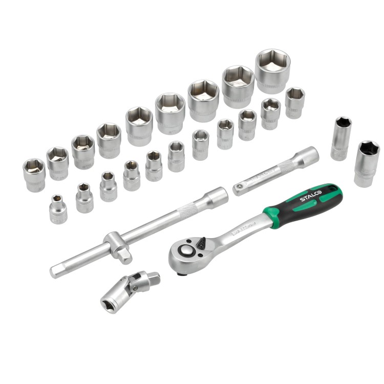 Zestaw kluczy nasadowych 12 8-36mm 27elem 72T CrV wkład EVA 2.jpg